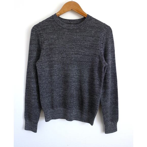 A.P.C. France Rivage Wool Metallic Gunmetal Sweater Knit Top SSENSE XS $245 - Picture 2 of 9